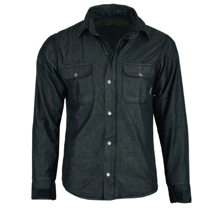 Motorcycle Shirt Black ZIP (KSZIPBLK)