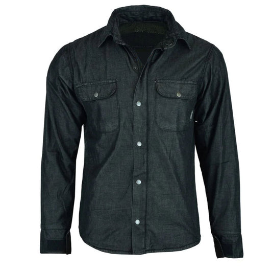 Motorcycle  Shirt Black ZIP (KSZIPBLK)