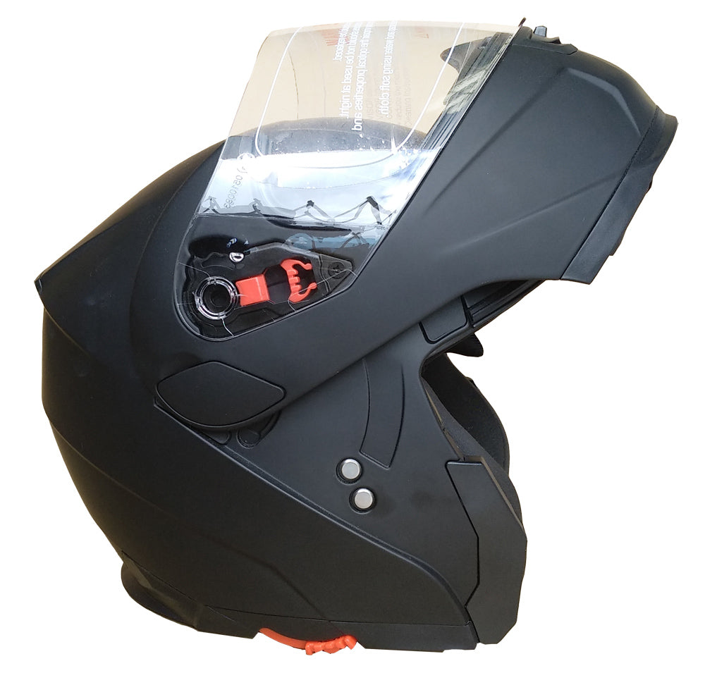 Flip Up Helmet Matt Black (inner tinted viosr, chin cover) - H958MAT