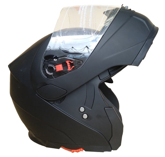 Flip Up Helmet Matt Black (inner tinted viosr, chin cover) - H958MAT