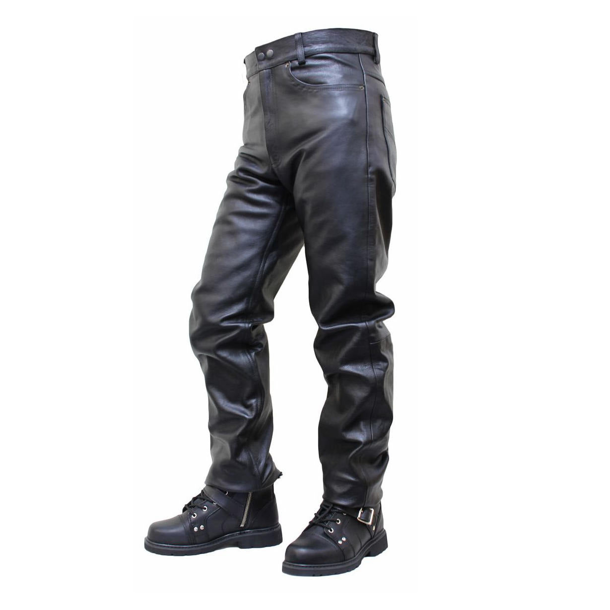 Vanson Mens Leather Riding Pants MOTORCYCLE LEATHER PANTS (PLM01