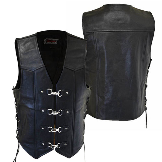 MOTORCYCLE LEATHER VEST(V175)