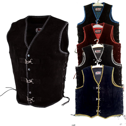 Motorcycle suede vest  (V180)