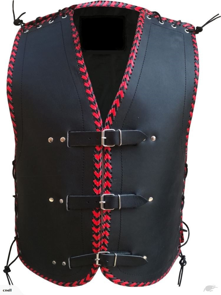 Thick Leather Vest (V181)