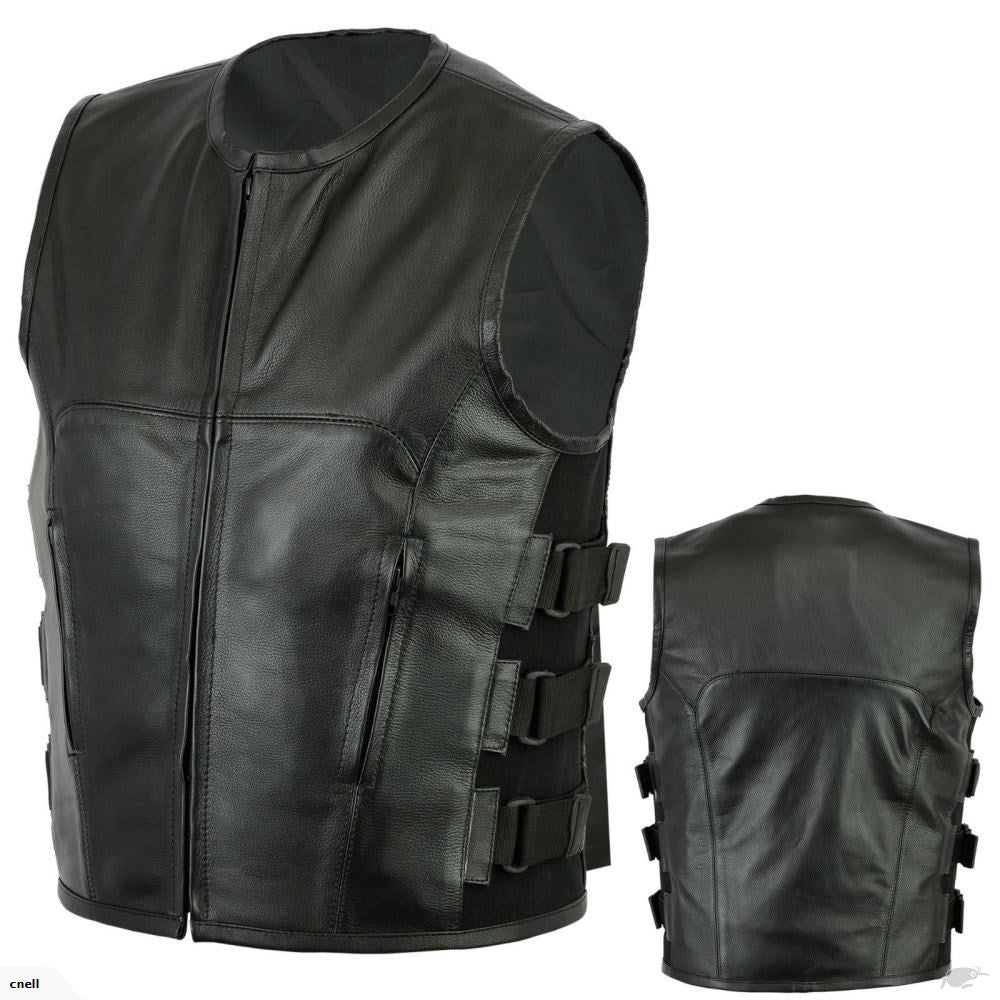 MOTORCYCLE LEATHER VEST (V187)