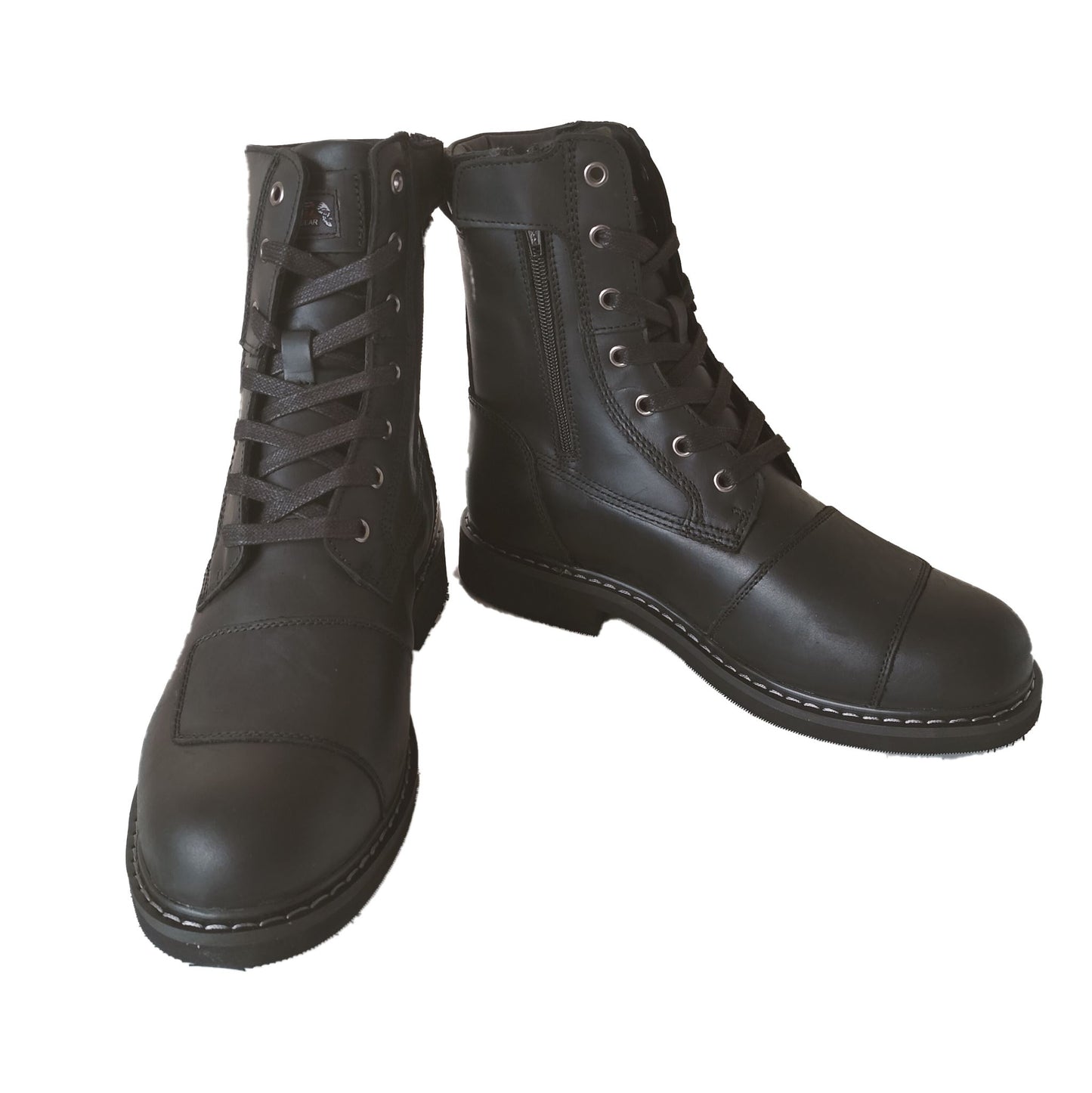CNELL Side-Zip Motorcycle Leather Riding Boots - SM017