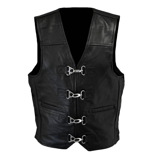 Leather Motorcycle Vest (V066)