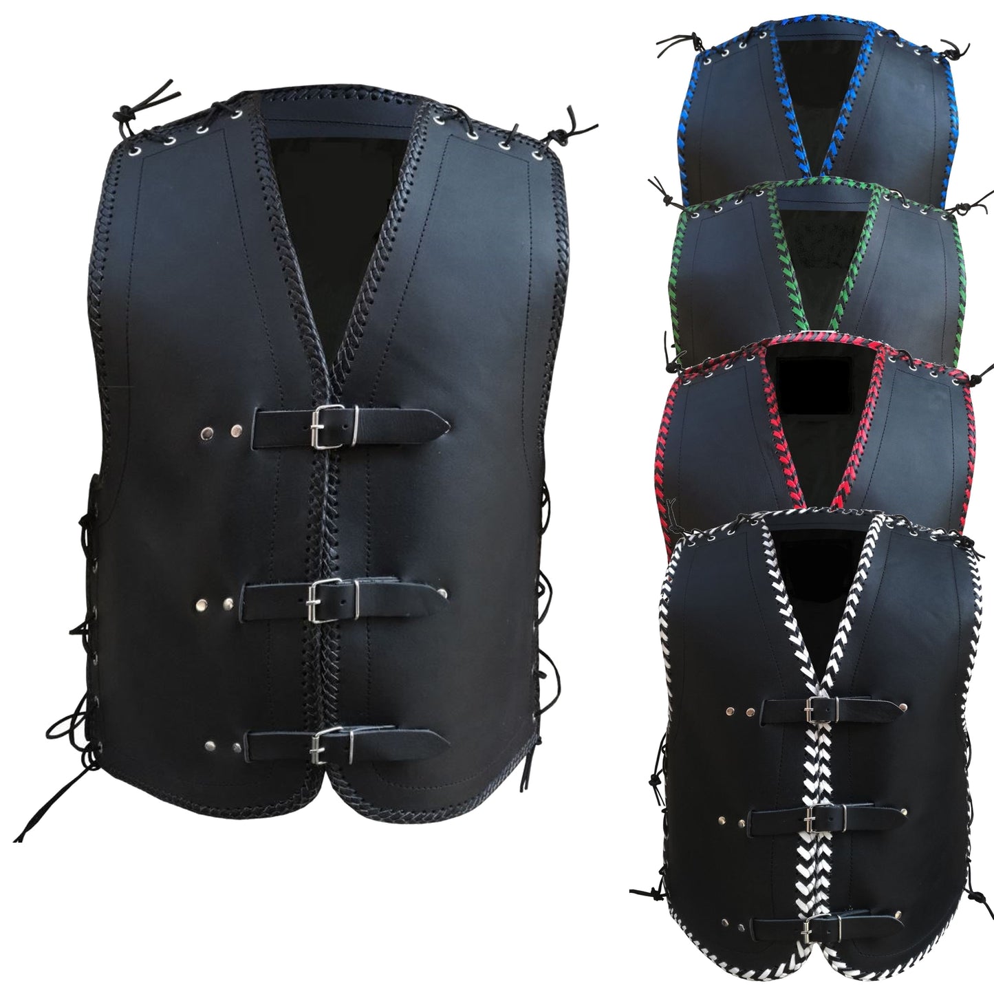 Thick Leather Vest (V181)