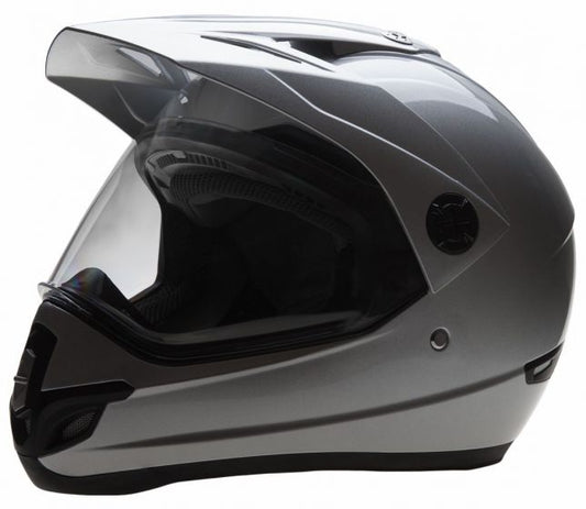 MX630 Adventure Motorcycle Helmet With Visor - Silver (MX630SIL)