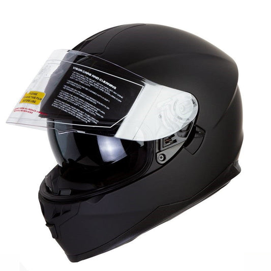 Dual Visor Helmet Matt Black (Bluetooth Compatible) - H822MAT