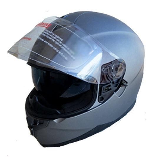 Dual Visor Helmet GREY (Bluetooth Compatible) - H822GREY