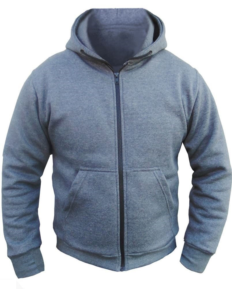 Motorcycle Hoodie GREY (Lined With Armour) - KJGREY
